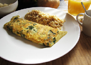 Spinach omelette